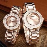 Rolando Diamante Round Dial Steel Band Quartz